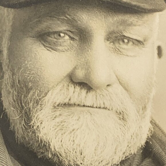 Fisherman Real Photo 11 x 14 Bearded Man Longshoreman Sailor Dock Worker Captain - Picture 3 of 7